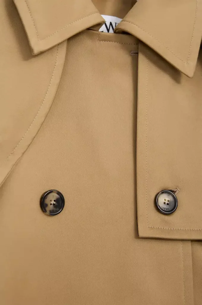 Veste cape en coton beige
