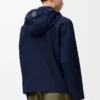 Veste à capuche en coton bleu marine/beige Veste à capuche en coton bleu marine/beige