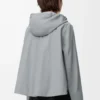 Veste à capuche en coton gris clair