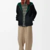 Veste à capuche en laine et cachemire Noir/Vert Veste à capuche en laine et cachemire Noir/Vert
