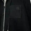 Veste à capuche en peau lainée noire