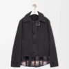 Veste ceinturée en coton Anthracite