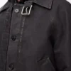 Veste ceinturée en coton Anthracite