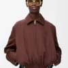 Veste ceinturée en coton et soie Café