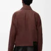 Veste ceinturée en coton et soie Café