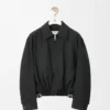 Veste ceinturée en laine Noir Veste ceinturée en laine Noir
