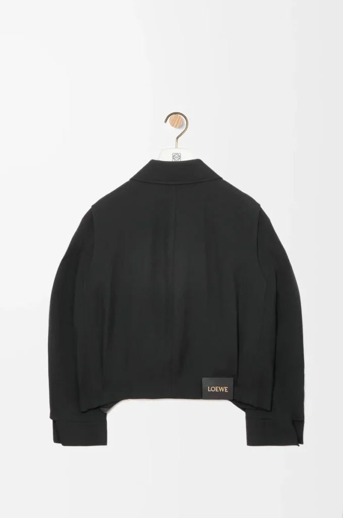 Veste ceinturée en laine Noir Veste ceinturée en laine Noir