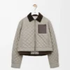 Veste courte en tissu technique Gris moyen