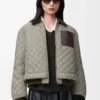 Veste courte en tissu technique Gris moyen
