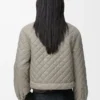 Veste courte en tissu technique Gris moyen