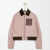 Veste courte en tissu technique Rose clair