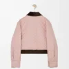 Veste courte en tissu technique Rose clair