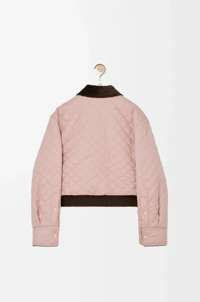 Veste courte en tissu technique Rose clair