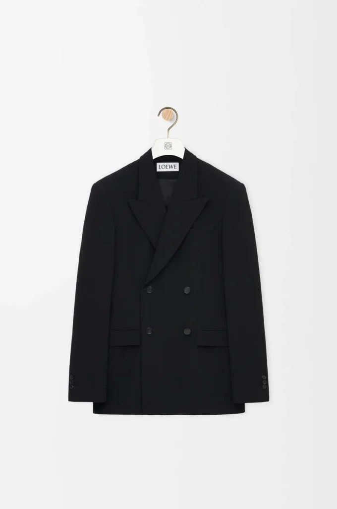 Veste croisée en laine Noir Veste croisée en laine Noir