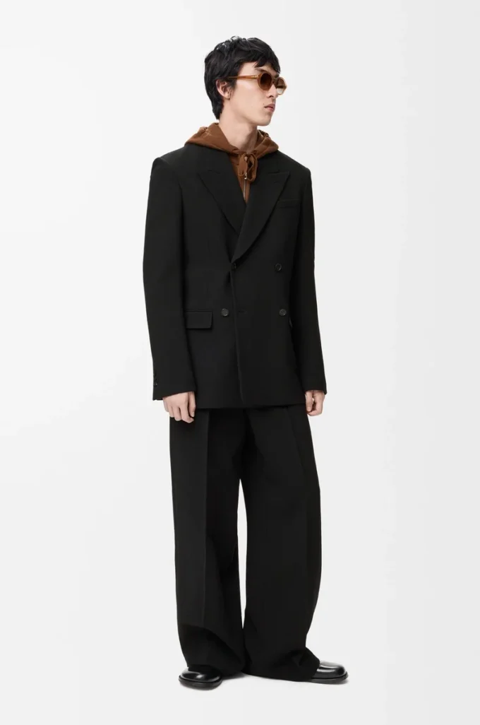 Veste croisée en laine Noir Veste croisée en laine Noir