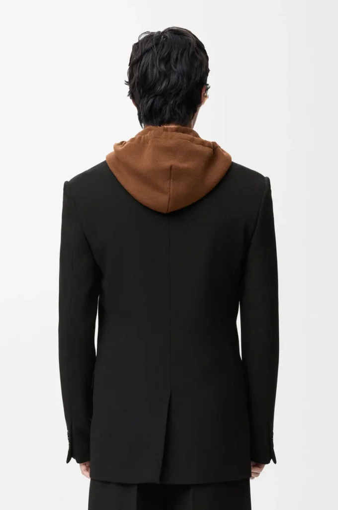 Veste croisée en laine Noir Veste croisée en laine Noir