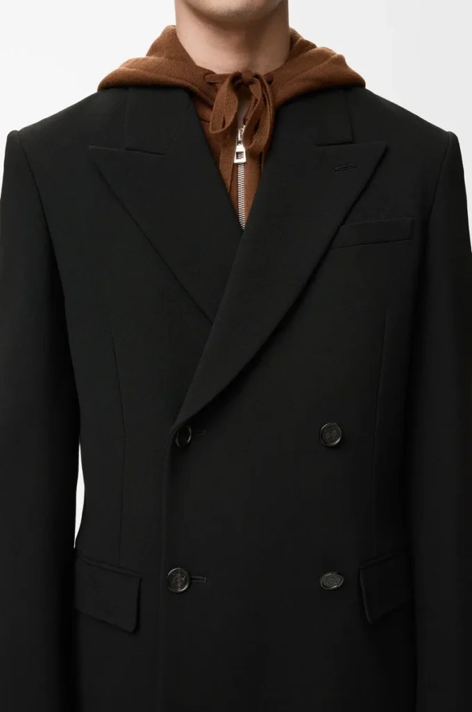 Veste croisée en laine Noir Veste croisée en laine Noir