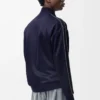 Veste de survêtement en jersey technique bleu marine foncé Veste de survêtement en jersey technique bleu marine foncé
