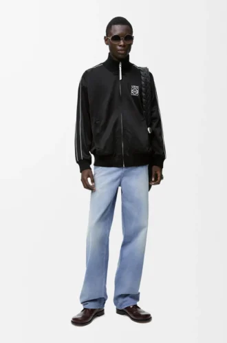 Veste de survêtement en jersey technique Noir