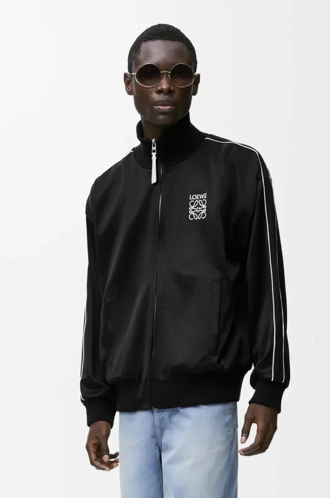 Veste de survêtement en jersey technique Noir Veste de survêtement en jersey technique Noir