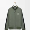 Veste de survêtement en jersey technique vert kaki Veste de survêtement en jersey technique vert kaki