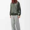 Veste de survêtement en jersey technique vert kaki Veste de survêtement en jersey technique vert kaki