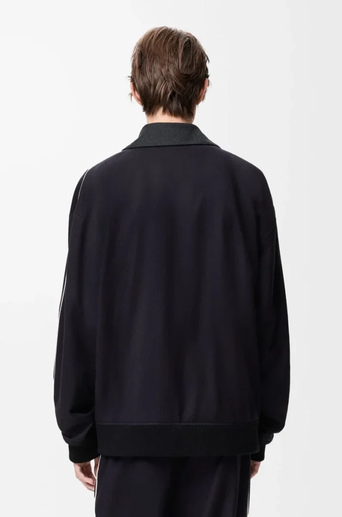Veste de survêtement en laine bleu marine/gris Veste de survêtement en laine bleu marine/gris