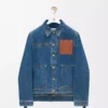 Veste de travail en denim bleu jean