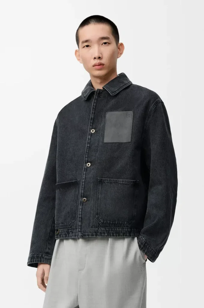 Veste de travail en denim Noir Veste de travail en denim Noir