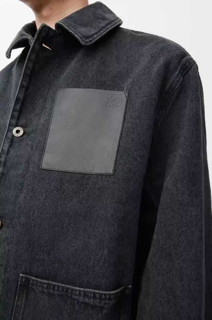 Veste de travail en denim Noir Veste de travail en denim Noir