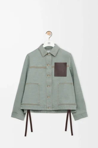 Veste de travail en denim Vert kaki