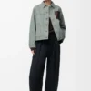 Veste de travail en denim Vert kaki