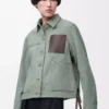 Veste de travail en denim Vert kaki