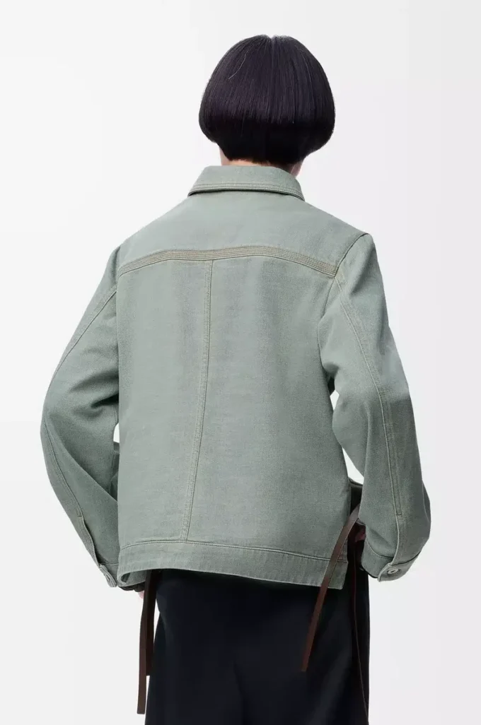 Veste de travail en denim Vert kaki