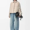 Veste de travail en laine et cachemire Beige clair chiné