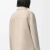 Veste de travail en laine et cachemire Beige clair chiné
