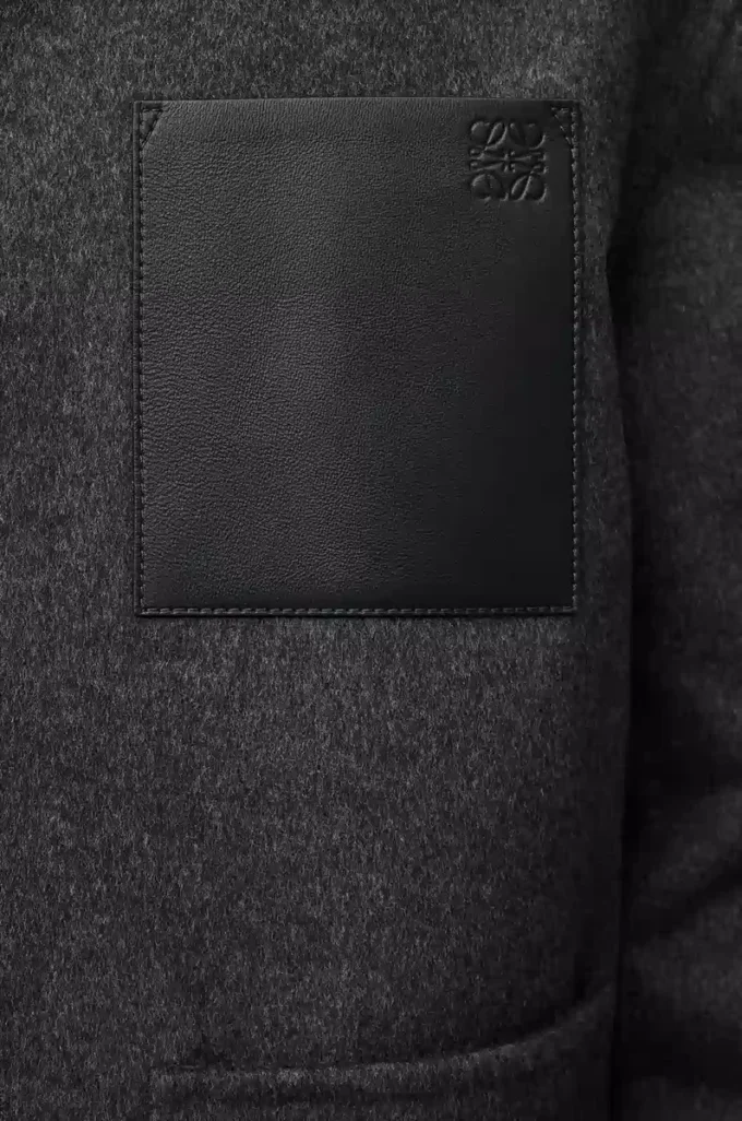 Veste de travail en laine et cachemire Charcoal Melange Veste de travail en laine et cachemire Charcoal Melange