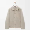 Veste de travail en laine et cachemire Mélange beige clair