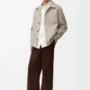 Veste de travail en laine et cachemire Mélange beige clair