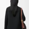 Veste de travail en laine et cachemire Noir