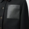 Veste de travail en laine et cachemire Noir