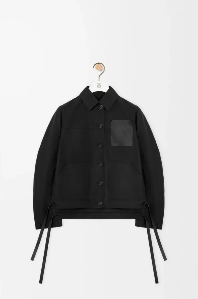 Veste de travail en mélange de cupro Noir