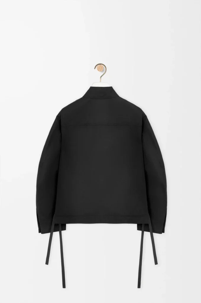 Veste de travail en mélange de cupro Noir