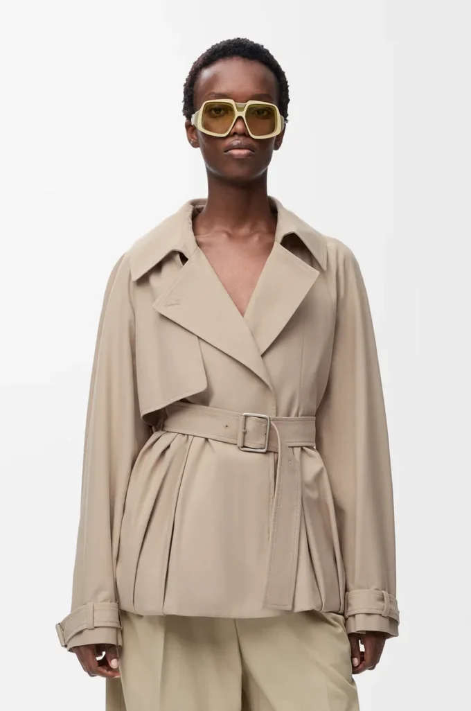 Veste en coton beige