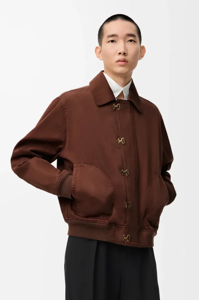 Veste en coton Marron/Marron foncé Veste en coton Marron/Marron foncé