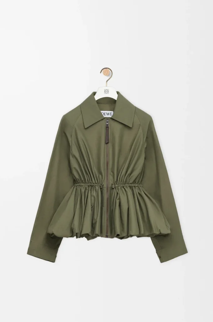 Veste en coton mélangé Vert kaki