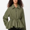 Veste en coton mélangé Vert kaki