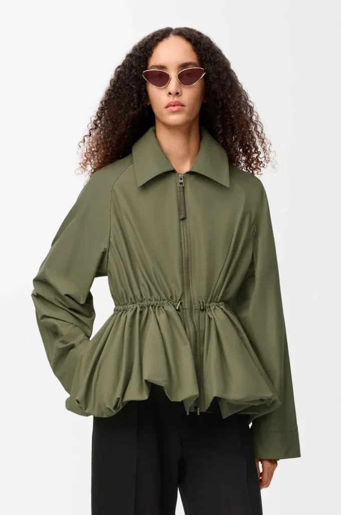 Veste en coton mélangé Vert kaki