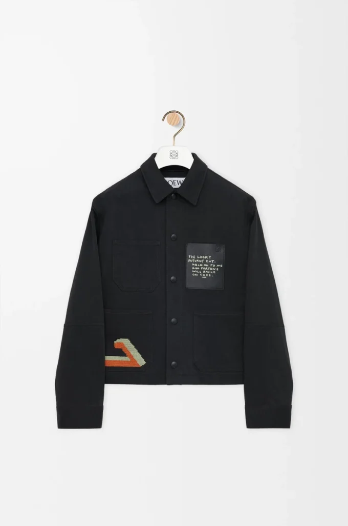 Veste en coton noir