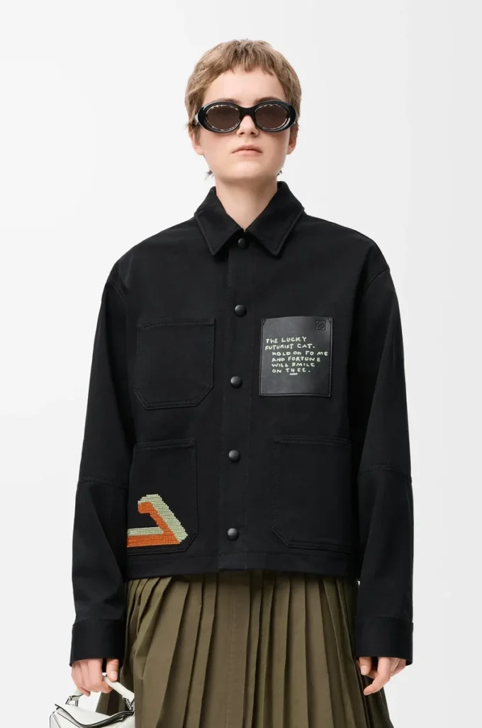 Veste en coton noir